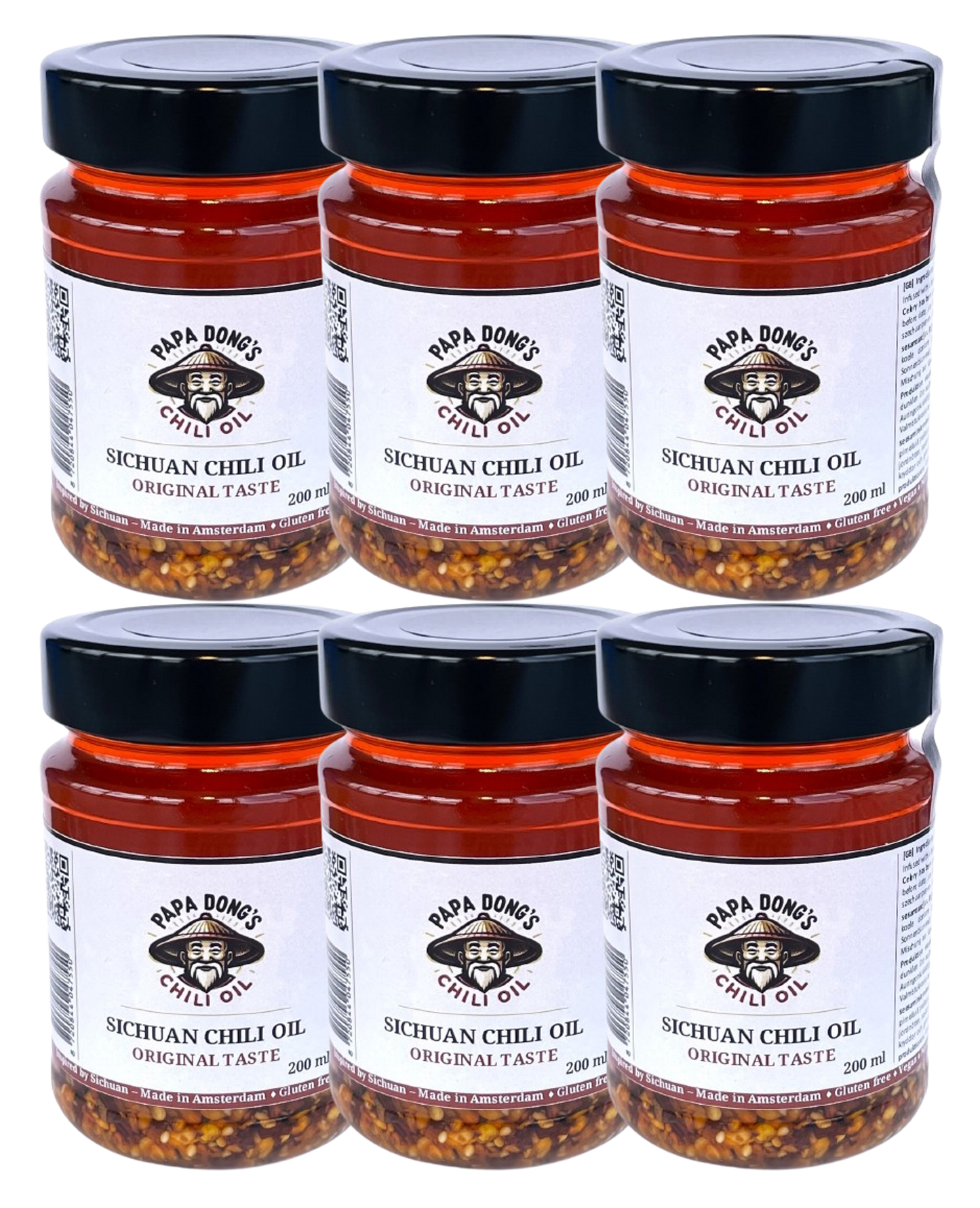Papa Dong's Sichuan Chili Oil 200ml 6-Pack
